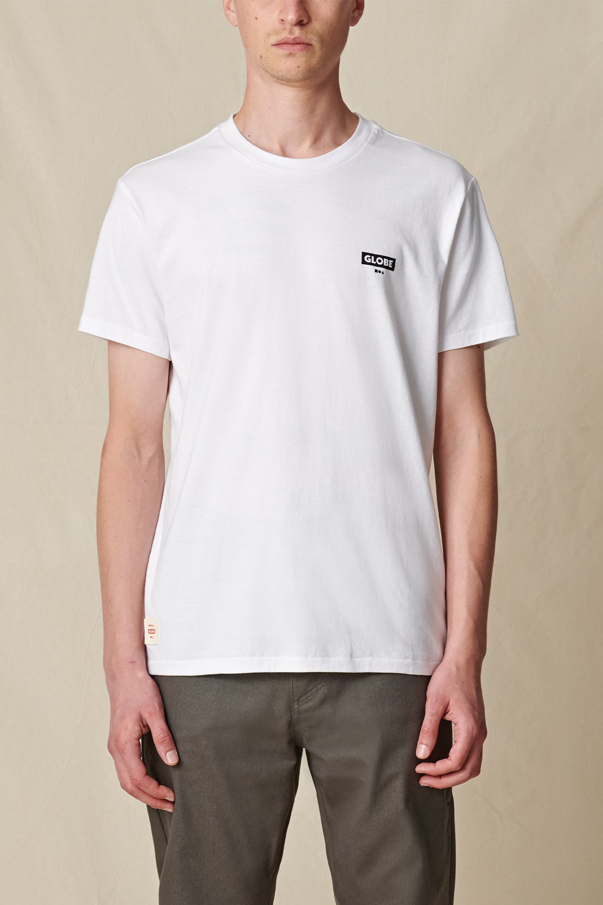 Camiseta Globe Living Low Velocity Blancos | Mexico-728451